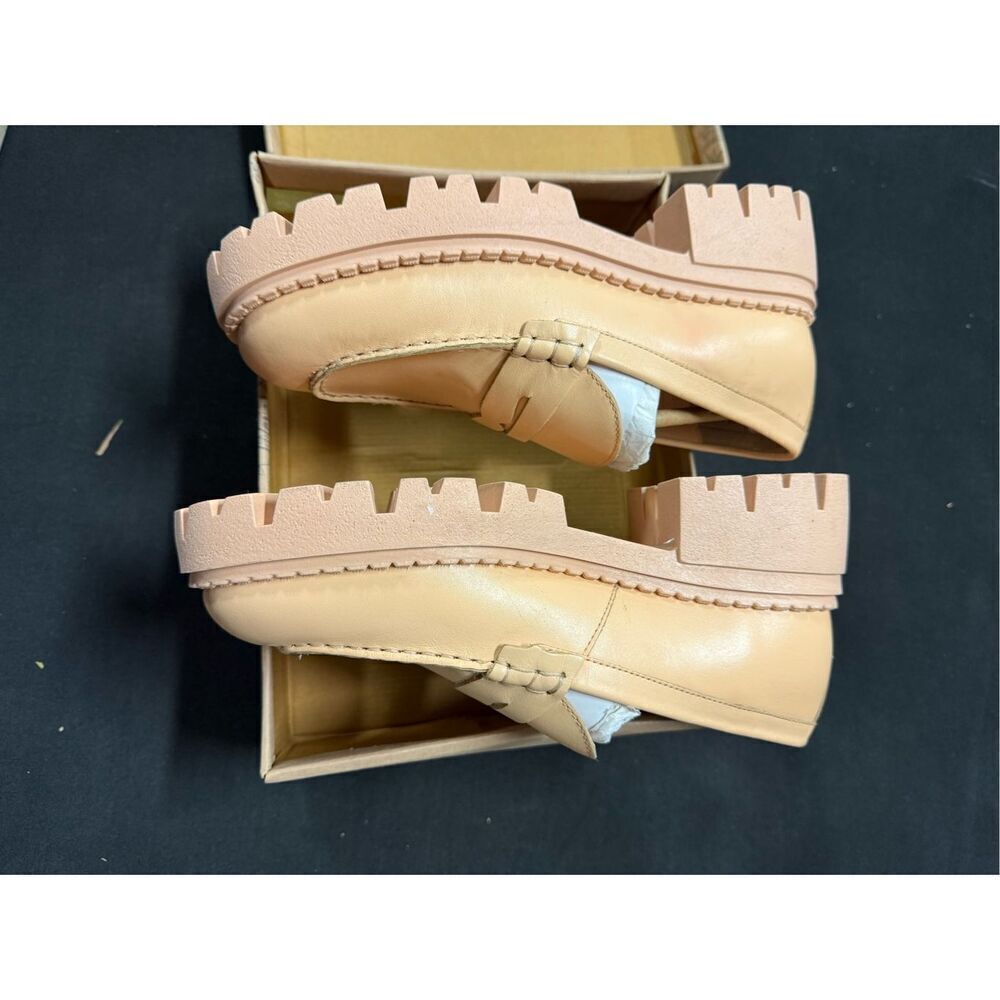 New Free People Cantaloupe Lyra Lug Sole Loafers 38.5 - Picture 4 of 6